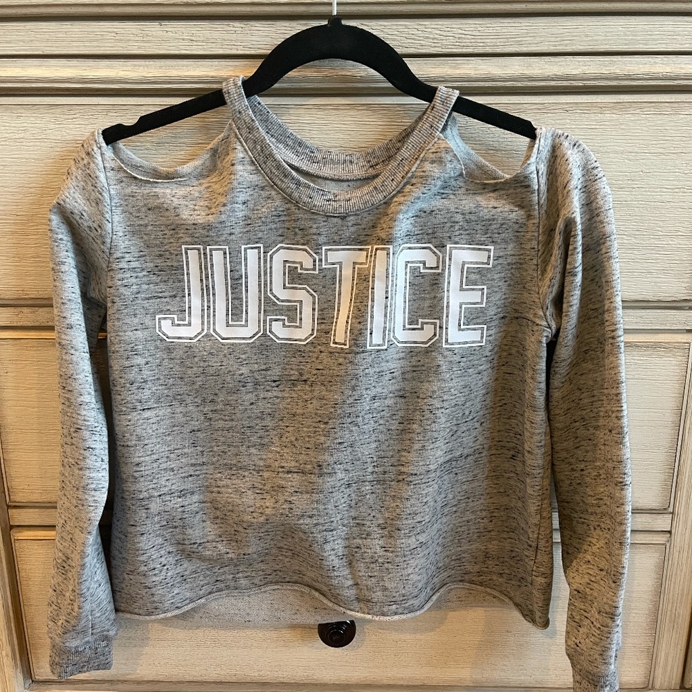 Justice Active open shoulder sweater